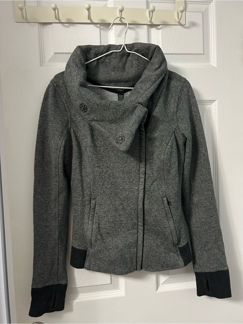 lululemon athletica Dark Gray Asymmetric Funnel-Neck Jacket